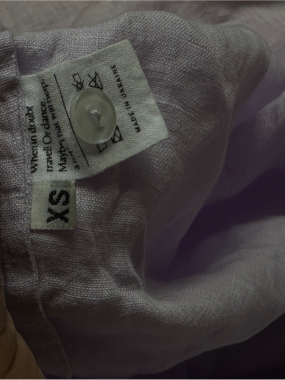 SLEEPER Lavender Button-Front Linen Dress - Picture 5 of 7
